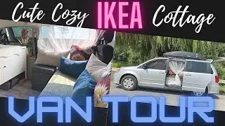 #VANIFE | Cute, Cozy IKEA Cottage in a Minivan | Full VAN TOUR | Dodge Grand Caravan