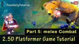 Melee Combat System : How to make 2.5d Platformer Game  in Unity 3D (part 5) within 32 minutes