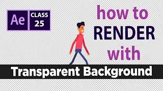 How to Render Transparent Video Export |  Render without a background in After Effects - in Hindi