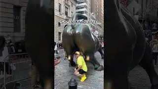 The Charging Bull in New York City is believed to bring financial luck if you touch its balls. #nyc