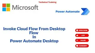 How to invoke cloud flow from desktop flow in Power Automate Desktop