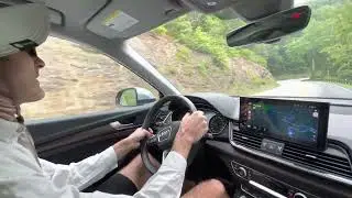 Watch An Audi Q5 SUV w/ PADDLE SHIFTERS Rip Thru Twisty Mountain Curvy Roads