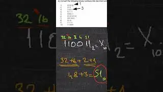 binary to decimal  - easyway #maths #electronics #blackboard