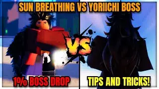 I GOT THE 1% BOSS DROP! Sun Breathing VS Yoriichi Boss! Tips and Tricks! Slayers Unleashed (Roblox)