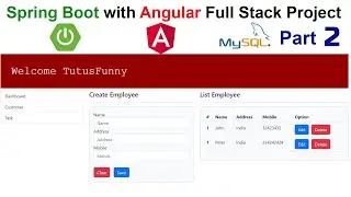 Spring Boot with Angular Full Stack Project  | Part 2  [2023]