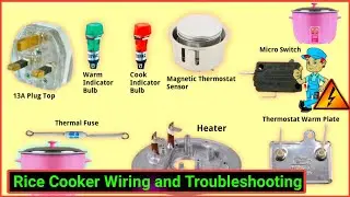 Rice Cooker Wiring & Troubleshooting | How to Wiring Rice Cooker | Rice Cooker Problems Solve