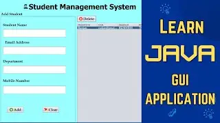 Master Student Management with Java SwingGUI