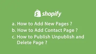 How to Add Pages in Shopify?