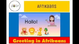 Hallo - Greeting in Afrikaans