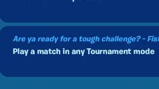 Play a match in any Tournament mode