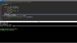 C Program to find area and perimeter of a rectangle | C #Program Learn Logic | Lec 16