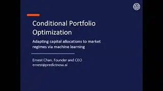 Portfolio Optimization Product Webinar Recording | PredictNow.ai