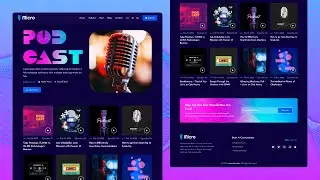 Build a responsive podcast website using html css javascript