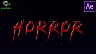 Blood Dripping liquid Text Animation - After Effects Tutorial | Horror Title Animation | No Plugins