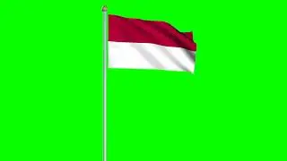 Indonesia Flag #1 - 4K Green screen FREE high quality effects