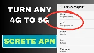 Secret APN that converts 4G to 5G on any network | Increase 4G speed