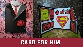 how to make card for fathers day | how to make suit tuxedo card\handmade  card for fathers day