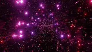 4k Abstract space tunnel with glowing neon stars background video || No copyrights video || relax