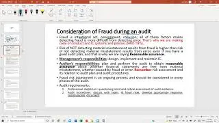 CPA AUD - A3 - M1 Fraud , M2 Audit risk