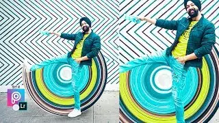 Circle Pixel Stretch Effect in PicsArt | Hindi |  Also Using Eraser and Lightroom Along