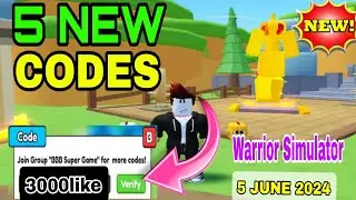 *NEW* ALL WORKING CODES FOR WARRIOR SIMULATOR IN JUNE 2024! ROBLOX WARRIOR SIMULATOR CODES