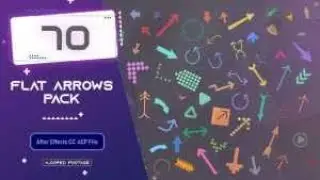 70 Flat Arrows Motion Graphics Pack | After Effects Templates Download