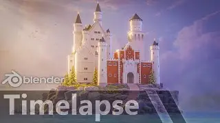 Blender Timelapse - Low poly Castle