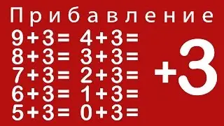 Учимся прибавлять цифру 3. Урок 4. Развивающее видео для детей от 2 лет.