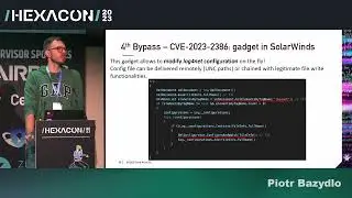 HEXACON2023 - Exploiting Hardened .NET Deserialization by Piotr Bazydło