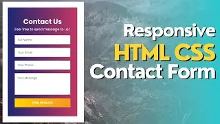 Responsive contact us form in html and css || Contact form || Html form