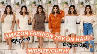 AMAZON FASHION TRY ON HAUL *MIDSIZE/CURVY* NEUTRAL CLOTHING | BTFBM