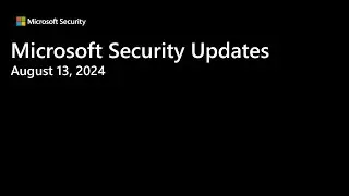 Security Update Release Summary August 2024