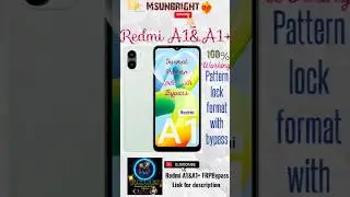 Redmi A1&A1+ Format Pattern Lock&FRPBYPASS New Method 2023 Update Solution 100% Working Trick.. 