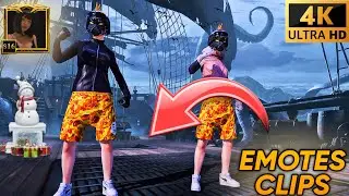 PUBG EMOTES PACK IN NEW LOBBY 🥵 || 4K QUALITY FREE EMOTES CLIPS FOR EDIT 🔥 || UNEDIT EMOTES CLIPS ☠️