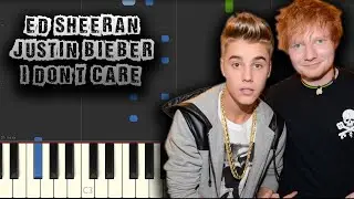 Ed Sheeran, Justin Bieber - I Don't Care - [Piano Tutorial] (Synthesia) (Download MIDI + PDF Scores)