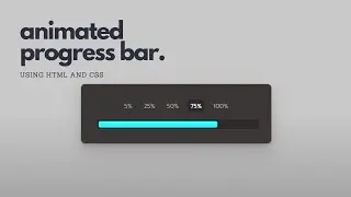 How To Make Simple Progress Bar Using Html And CSS Only | Animated Progress Bar Tutorials