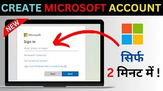 How To Create New Microsoft Account in Computer 2024 | Microsoft Account Kaise Banaye 2024