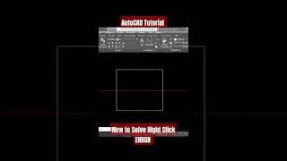 AutoCAD Tutorial / How to Solve Right Click ERROR #autocad #autocadforbeginners #shortsvideo