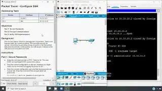 1.3.6 Packet Tracer - Configure SSH