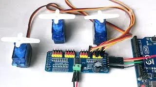 PCA9685 16-Channel 12-Bit PWM Servo Motor Driver with Arduino.