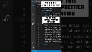 How to format/beautify code in VS code 