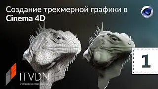 Создание трёхмерной графики в Cinema 4D. Урок 1. Введение и интерфейс.