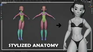 How To Blockout Stylized Character Anatomy | Blender 3