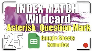 INDEX MATCH - Wildcard - Asterisk and Question Mark | Google Sheets Formulas 25