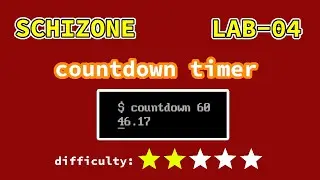 countdown timer in x86 assembly | SCHIZONE LAB-04