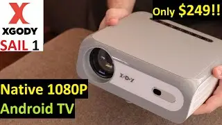 $250 XGODY Sail 1 Projector - True Android TV - Native 1080P - Netflix + Disney Plus Compatible