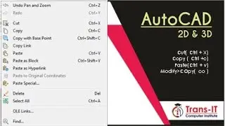 AutoCAD | Tutorial | Modify--Copy command and its options | Clipboard command Cut, Copy and Paste