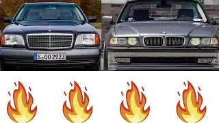 MERCEDES W140 S600 V12 vs BMW E38 750il V12 !