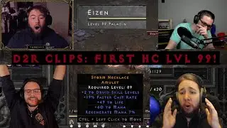 D2R CLIPS #33 - FIRST HC LVL 99, D2 HORROR GAMEMODE, INSANE CASTER AMULET, FUNNY CLIPS & CRAZY RNG!