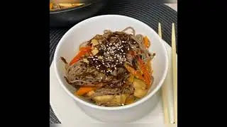Гречневая лапша с овощами в соусе терияки! Buckwheat noodles with vegetables in teriyaki sauce!